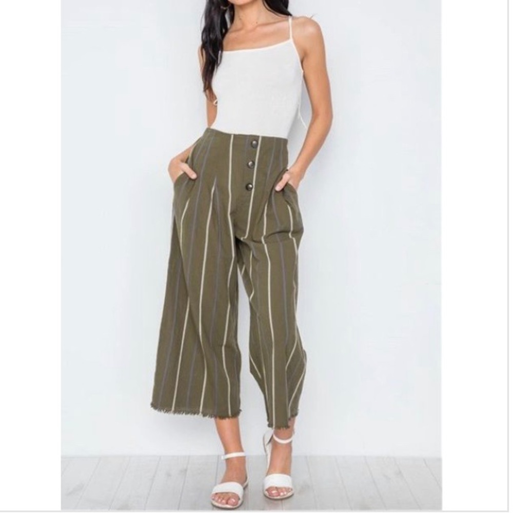 ⭐️ Olive Wide Leg Boho Pants